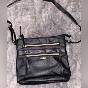 Black Leather Crossbody Bag